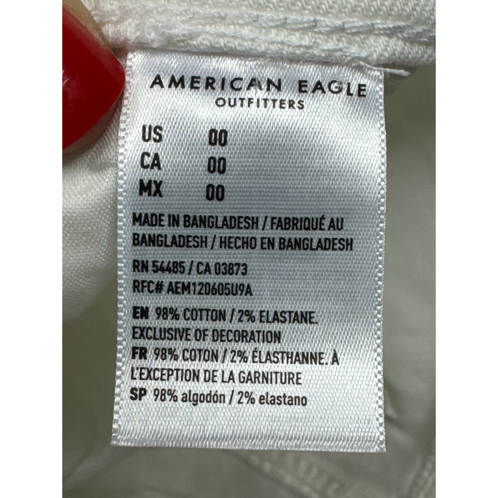 NWT American Eagle Women's Curvy Mom Short White Shorts - 00 (25x2.5)* - Picture 8 of 8